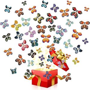 40 Pcs Wind-Up Magic Flying Butterflies - 20 Styles for Surprise Gifts