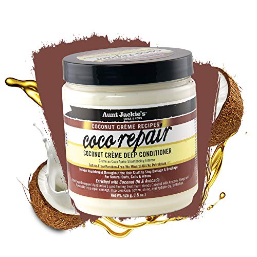 Aunt Jackie's Coco Repair Deep Conditioner for Natural Curls, 18 oz - Nourishes & Prevents Breakage - Image 4