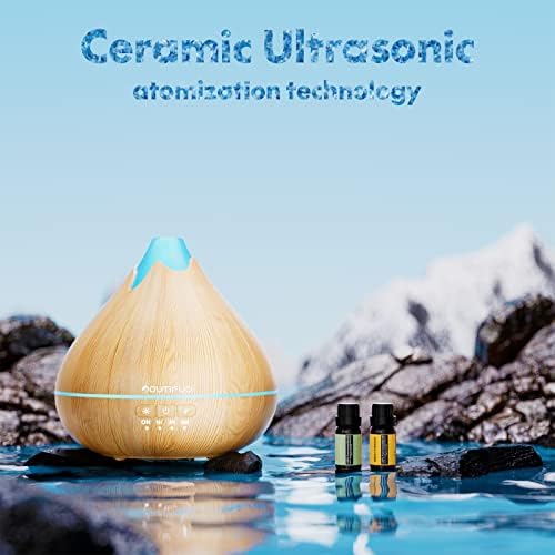 550ml Essential Oil Diffuser Gift Set with 10 Oils & 15 Lights (Yellow) - Image 2