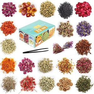 20 Bags Natural Dried Flowers for Soap & Candle Making