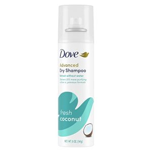 Dove Coconut Dry Shampoo Spray 5 oz for Instant Oil Absorption and Refreshing Hair