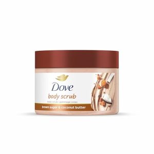 Dove Brown Sugar & Coconut Butter Body Scrub, 10.5 oz - Exfoliates & Restores Skin