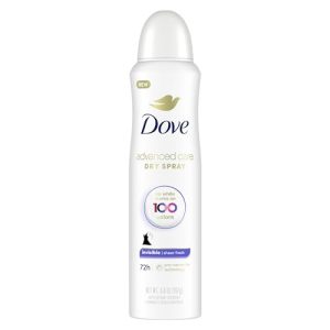 Dove Invisible Dry Spray Antiperspirant, 48-Hour Protection, Sheer Fresh, 3.8 oz, 12-Pack