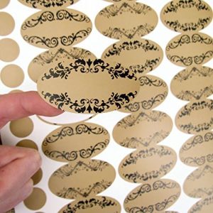 81 Weatherproof Kraft Essential Oil Labels with Cap Stickers