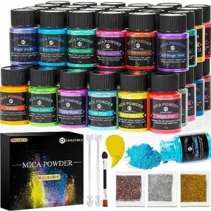 36-Color Mica Powder Set for Crafts ? 10g/Bottle