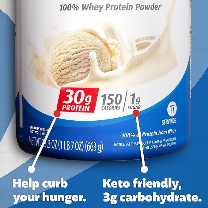 Premier Protein Powder, Vanilla Milkshake, 30g Protein, Keto Friendly, Gluten Free, 17 Servings - Image 3