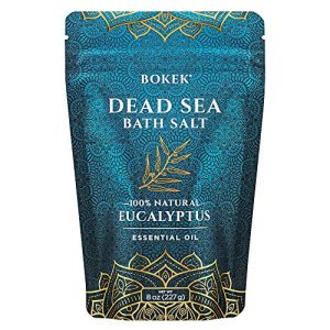 Bokek Organic Eucalyptus Bath Salt 8 oz Resealable Pouch Relaxing Soak