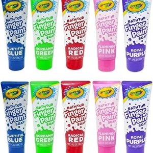Crayola Bathtub Finger Paint Soap, 10-Pack of 3 oz Bottles, Easy to Clean