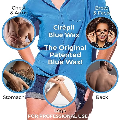 Cirepil Blue 400g Unscented Wax Beads for Sensitive Skin - No Strip, Easy Peel-Off - Image 3