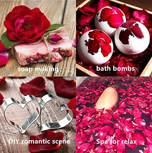 DoraMagic 1.75oz Red Dried Rose Petals for Crafts - Image 4