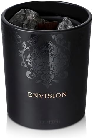 7.4 Oz Black Wood Wick Manifestation Candle - Hand Poured Soy, Coconut, Beeswax - Image 9
