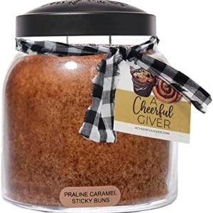 A Cheerful Giver Praline Caramel Sticky Buns Scented Candle 34oz 155 Hour Burn Time
