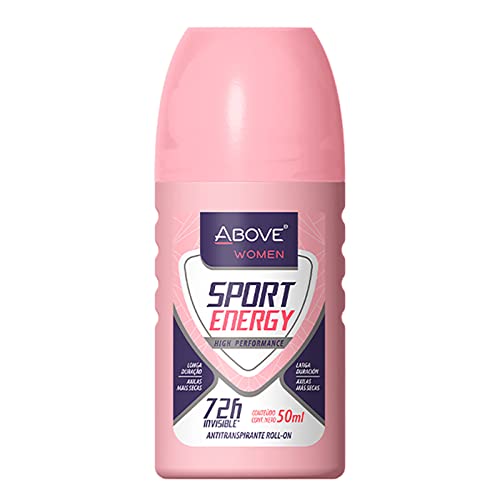 ABOVE Women's Roll-On Sport Energy Deodorant, 1.7 oz - 72-Hour Protection, No Stains