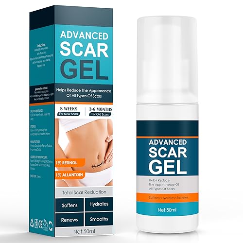 Advanced Scar Gel for Surgical, Acne, Burns, Stretch Marks - 1.76oz