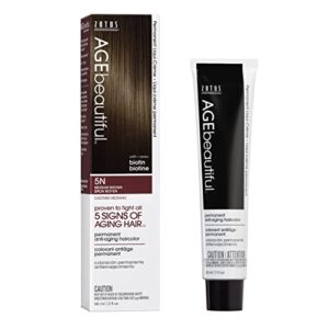 AGE beautiful Permanent Hair Color | 100% Gray Coverage | Biotin for Fuller Hair