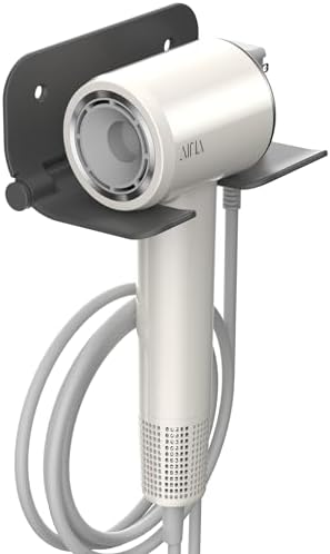 Aina Foldable Wall-Mounted Hair Dryer Holder & Organizer for Bedroom/Bathroom - Image 4