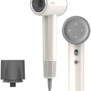 AINA Ionic Hair Dryer - 110,000 RPM, Lightweight, Travel 110V/ALCI Plug (Ivory White)