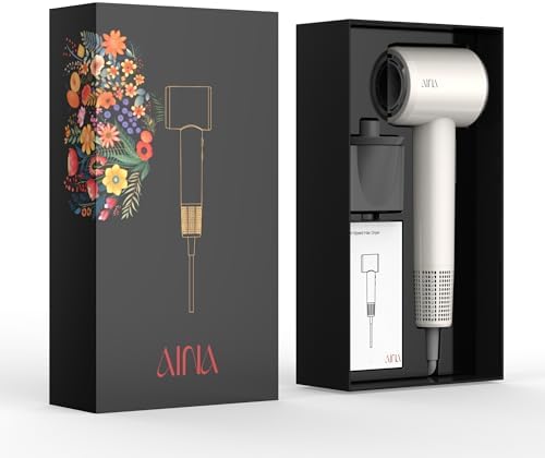 AINA Ionic Hair Dryer - 110,000 RPM, Lightweight, Travel 110V/ALCI Plug (Ivory White) - Image 4