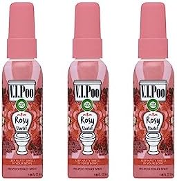 Air Wick Pre-Poop Spray, Rosy Starlet Scent, Travel Size, 3-Pack (1.85 oz)