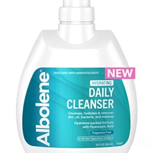 Albolene 10 oz Daily Face Wash & Moisturizing Makeup Remover with Hyaluronic Acid