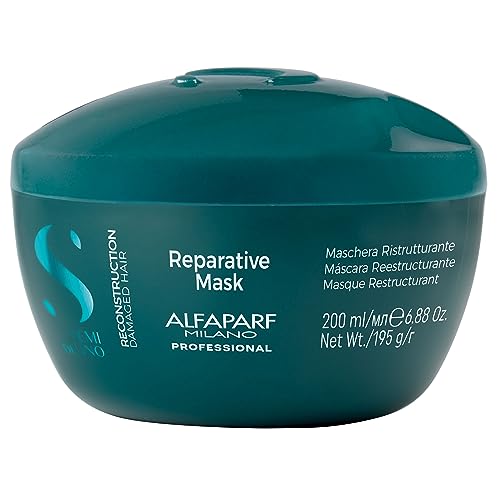Alfaparf Milano Semi Di Lino Reparative Mask - Vegan, Color Safe, 6.88 oz