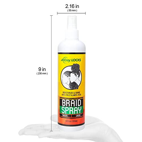AllDay Locks Braid Spray | Moisturizes, Alleviates Itch, Revives Braids & Locks | 12 oz - Image 3