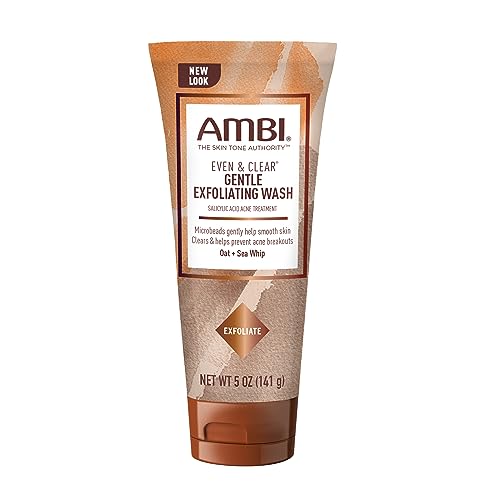 Ambi Even & Clear Exfoliating Wash, Salicylic Acid, Oat & Sea Whip, 5 oz