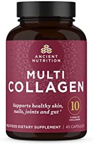 Ancient Nutrition Collagen Pills, 45 Count, Types I, II, V & X for Skin & Joint Health