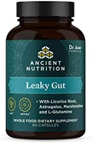 Ancient Nutrition Leaky Gut Capsules, 60ct - Licorice, Astragalus, L-Glutamine, Gluten-Free
