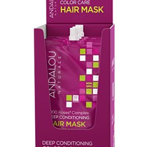 Andalou Naturals 1000 Roses Color Care Deep Conditioning Hair Mask, 6 Count