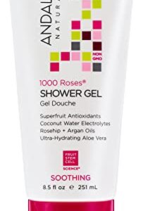 Andalou Naturals 1000 Roses Shower Gel, 8.5 oz - Soothing Formula