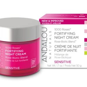 Andalou Naturals 1000 ROSES® Night Cream for Fortifying Skin Care