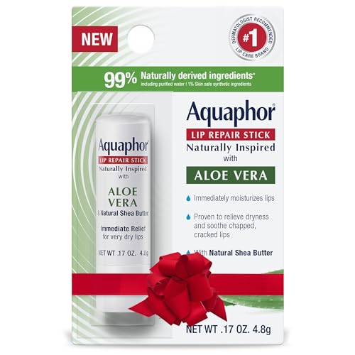 Aquaphor Lip Repair Stick with Aloe Vera & Shea Butter, 0.17 Oz, Hydrating Balm