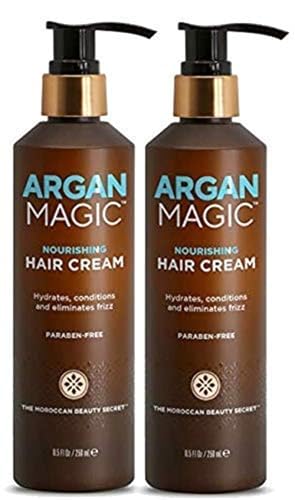 Argan Magic Hair Cream - Hydrates, Reduces Frizz, All Hair Types, 2 Pack