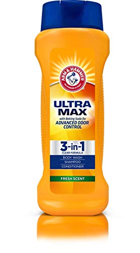 Arm & Hammer Ultra Max 3-in-1 Fresh Scent Shampoo, Conditioner, Body Wash 12 oz