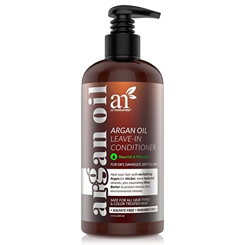 Artnaturals Argan Oil Leave-In Conditioner, 12 Fl Oz - Organic for All Hair Types