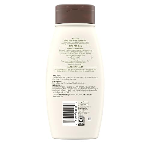 Aveeno Daily Moisturizing Body Wash 18oz and Gentle Exfoliating Scrub 8oz Bundle - Image 5