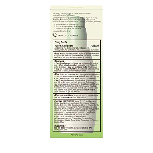 Aveeno Positively Radiant Daily Moisturizer SPF 30 Oil-Free 2.5 fl. oz - Image 10