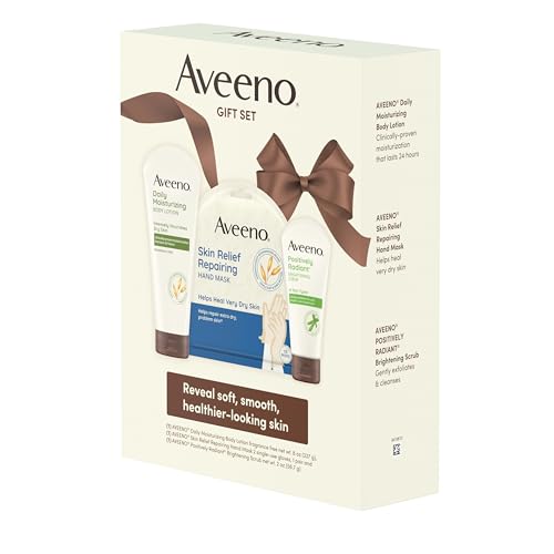 Aveeno Spa Day Collection Face Scrub, Body Lotion, and Hand Masks Gift Set 3 Items - Image 7