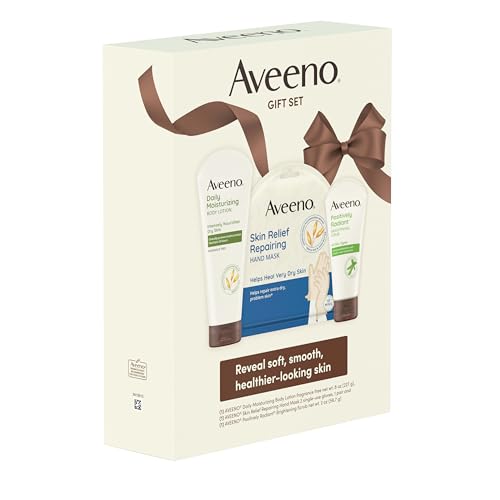 Aveeno Spa Day Collection Face Scrub, Body Lotion, and Hand Masks Gift Set 3 Items - Image 6
