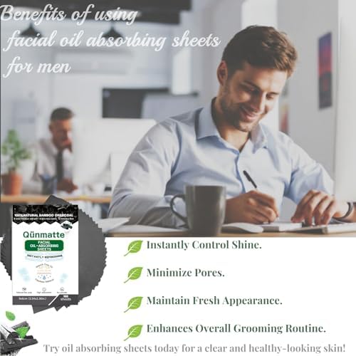 Bamboo Charcoal Oil Blotting Sheets for Oily Skin, Travel Size, 100 Count - Image 5