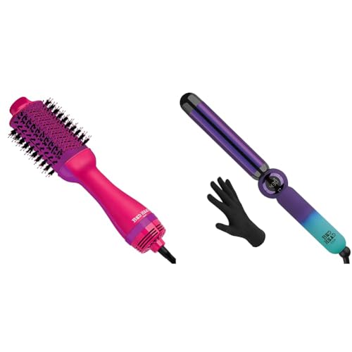 Bed Head Pink One Step Hair Dryer and Rough Volume Curling Wand 1 1/4 inch