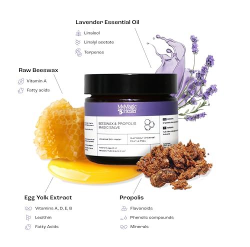 Natural Beeswax and Propolis Salve for Skin Ailments, 2 oz Jar - Image 2