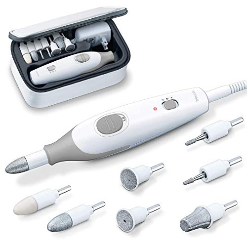 Beurer MP32 Electric Nail Drill with 7 Attachments, 3 Speeds, and Storage Case