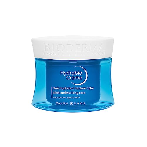 Bioderma Hydrabio Cream, Face Moisturizer, Provides Radiance for Dry to Very Dry Sensitive Skin, Fresh scent, 1.67 Fl Oz