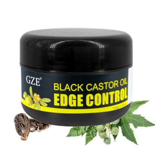 Black Castor Oil Extra Hold Gel for Braids, Locs, Twists; Controls Edges, No Flaking