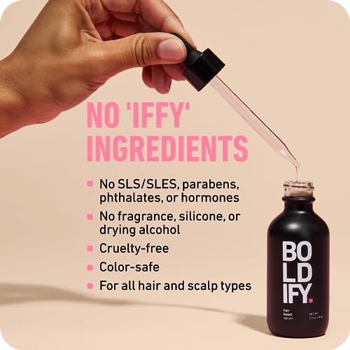 BOLDIFY Hair Growth Serum - 2 oz, 30 Natural Boosters, 4 Peptides for Thicker Hair - Image 6