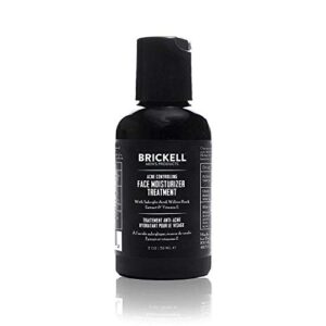 Brickell Men's Acne Face Moisturizer with 2% Salicylic Acid, Natural and Organic