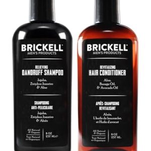 Brickell Men's Natural Scented Dandruff Shampoo and Conditioner Set for Healthy Hair