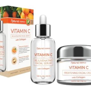 Brightening Anti-Aging Vitamin C Collagen Serum and Day Cream Set, 30ml